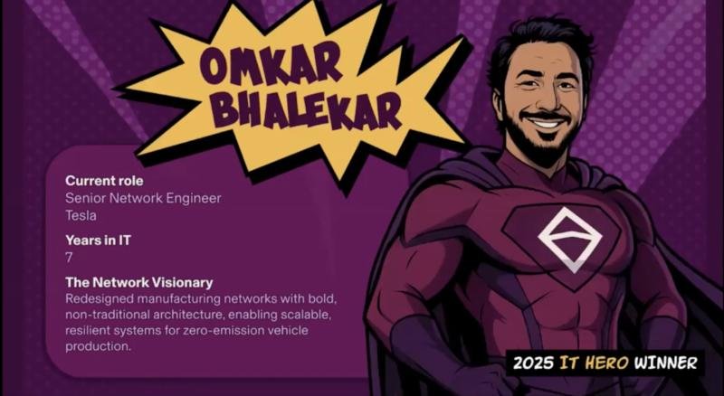 Tesla Engineer Omkar Bhalekar Honored in Rippling’s IT Hero Class of 2025
